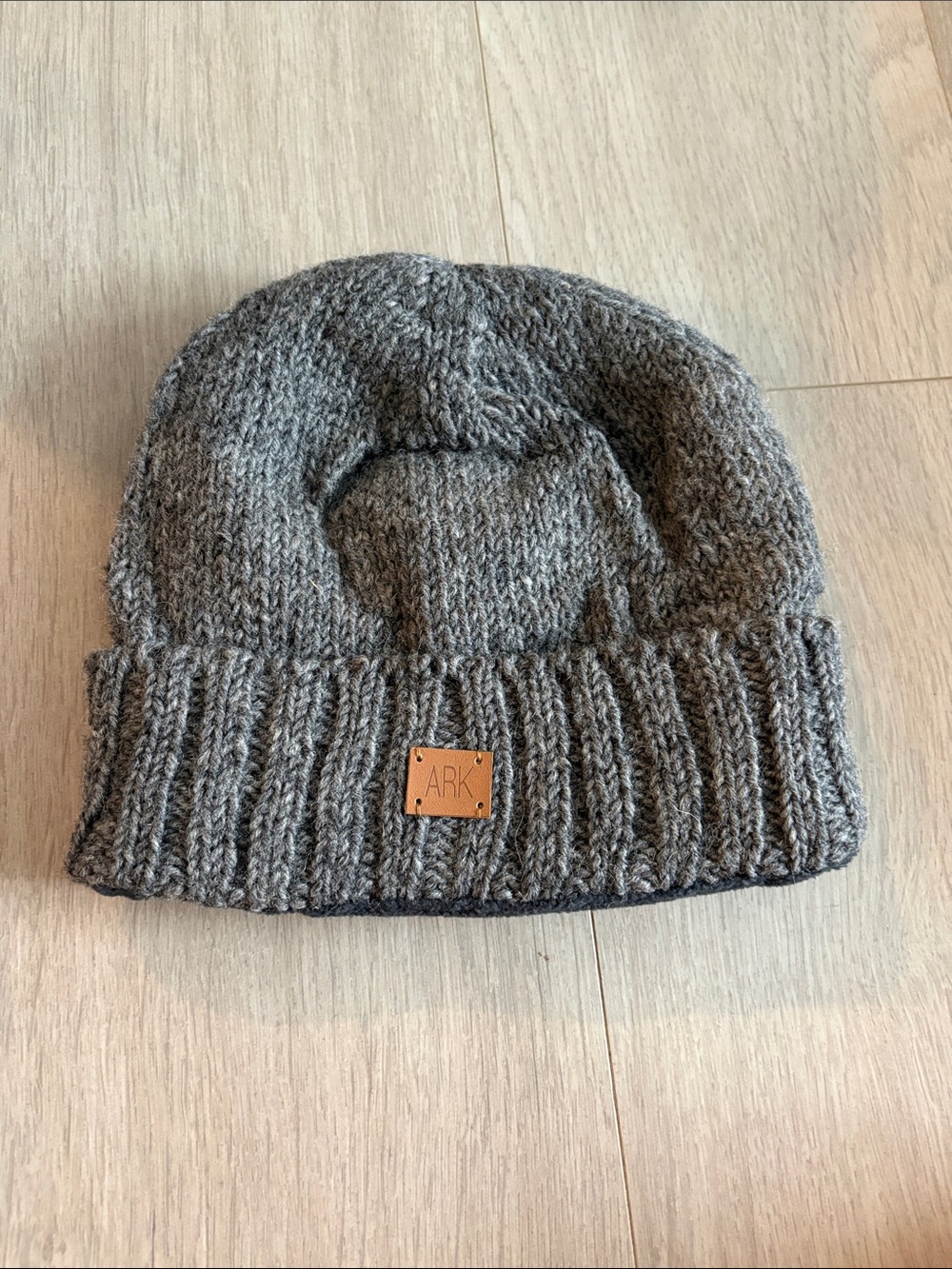 Gray Knit Beanie Hat for woman